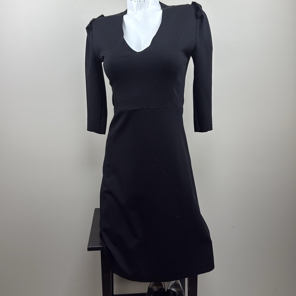 DIMORA black fit to flare dress small made in Italy